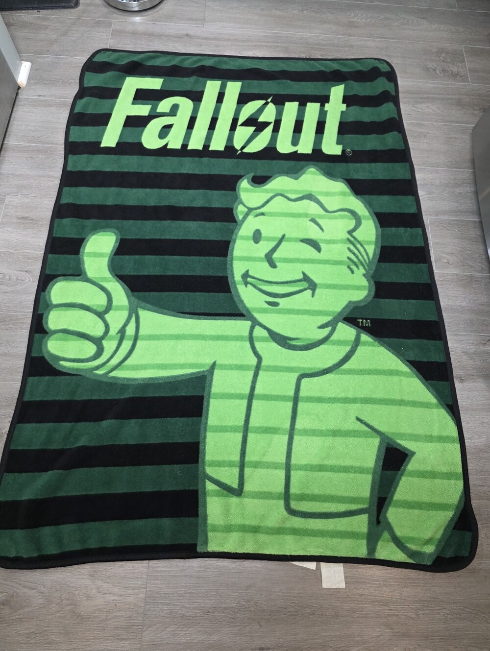 Fallout Vault Boy Fleece Throw Blanket 42 X 63 Inches